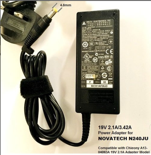 *Brand NEW* Novatech laptop model N240JU Branded High Quality 19v 2.1a/3.42a power adapter